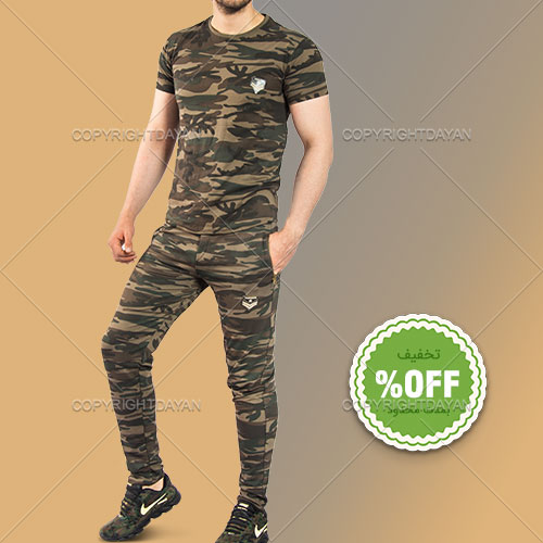 ست تیشرت و شلوار ارتشی Loomax - ست لباس مردانه