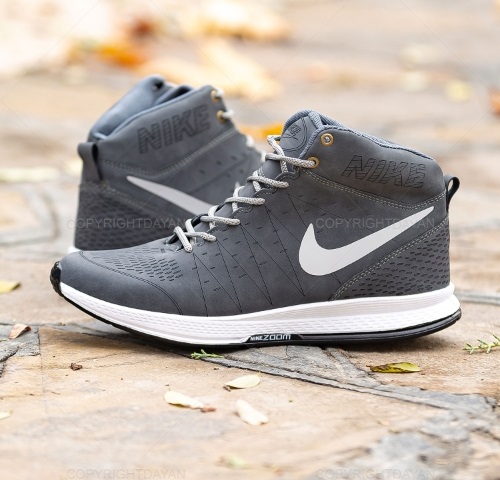کفش ساقدار مردانه نایکی Nike رنگ عسلی و خاکستری