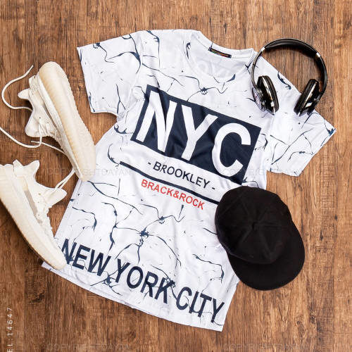 تیشرت مردانه New york مدل 14647 - تی شرت آستین کوتاه چاپی