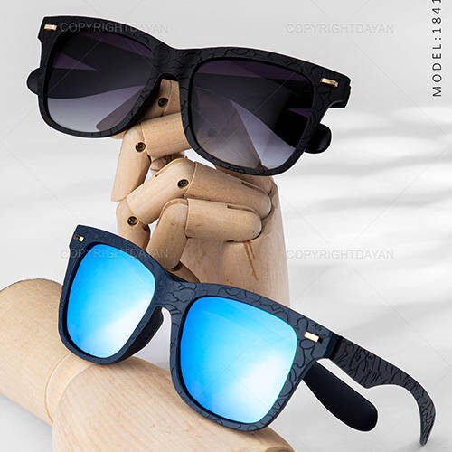 عینک آفتابی مردانه Maran - عینک مستطیلی آبی آیینه ای