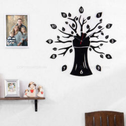 ساعت دیواری Wood مدل 18225 - ساعت چوبی چندتکه